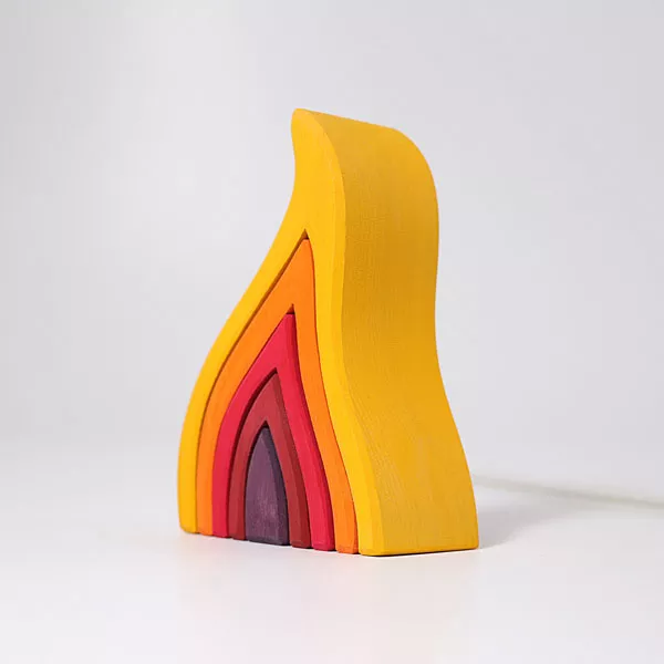Fire Element Stacking Toy (Grimm's) - stacking nesting