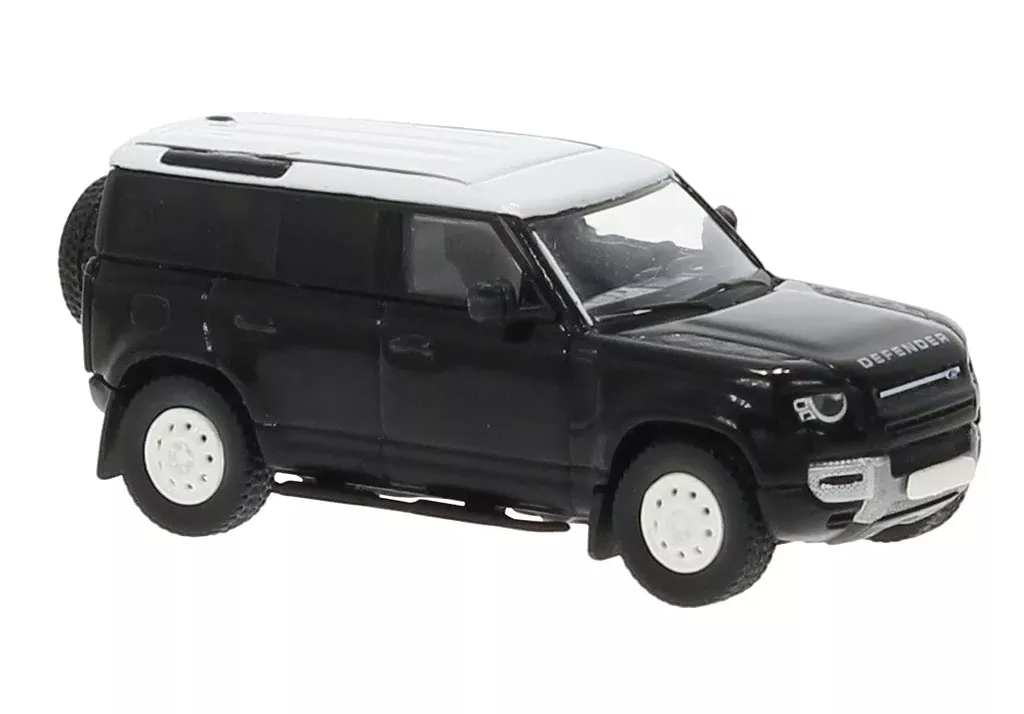 PREORDER Brekina HO PCX870391 2020 Land Rover Defender 110, Assembled, Black, White
