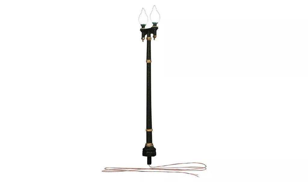 Woodland Scenics JP5632 Double Lamp Post Street Lights, HO Scale
